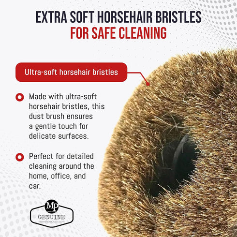 MP Maresh Products Household Cleaning Vacuum Brush Attachment - Horse Hair Vacuum Cleaner Accessories, Soft, Dust Floor Brush, Compatible with Sho...