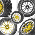 ShareGoo 4Pcs 1/10 On Road Tires & Plastics Wheel Rims 12mm Hex Compatible with Tamiya TT01 Kyosho Sakura D3 Traxxas 4Tec 2.0 1/10 RC On Road Raci...