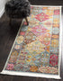 Unique Loom Baracoa Collection Area Rug - Marta (2' 2" x 6' 1" Runner, Multi/ Burgundy)...
