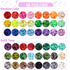 Greentime 8640PCS Clay Beads for Bracelet Making, 48 Colors Flat Round PolymerBeads Spacer Heishi Beads with 312pcs Letter Beads and 535pcs Pendan...