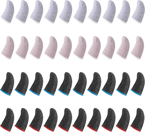 Geyoga 40 Pieces Gaming Finger Sleeve for Thumb Sleeves Mobile Gaming Finger Protector(Mixed Colors)...
