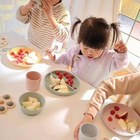 mushie Silicone Suction Bowl | BPA-Free Non-Slip Design (Cambridge Blue)...