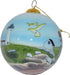 Blown Glass Christmas Ornament | Nubble Lighthouse Maine | Hand Painted Inside | Original Art | Includes Gift Box...