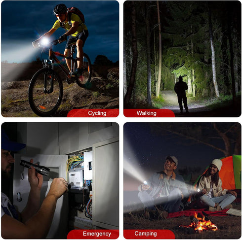 COSOOS LED Flashlight with Holster, Bright Tactical Flashlight 1000 Lumen, Zoomable 5-Mode Portable Waterproof Flash Light for Emergency, Hiking, ...