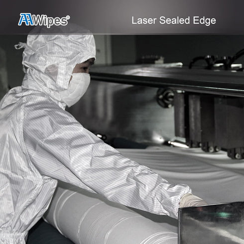 Cleanroom Cloth Wipes 6"x6" (Bag of 150 Pcs) Double Knit 100% Polyester Wipers Lint Free Cloths with Ultra-fine Filaments, Laser Sealed Edge, Clas...