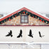 Blulu 4 Pieces Wooden Bird Wall Decor Flying Bird Sculptures Wall Art Decor Silhouette Art Wooden Sign for Home Living Room Bedroom Kitchen Hangin...