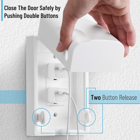 Bates - Baby Safety Outlet Cover Box, Outlet Covers Baby Proofing, Plug Covers for Electrical Outlets, Baby Proof Outlet Covers, Socket Covers for...