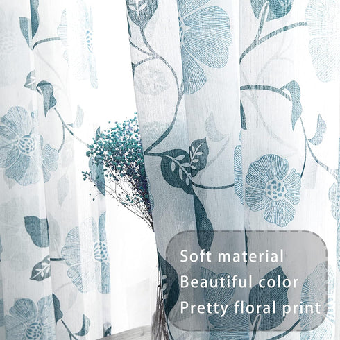 MRTREES Kitchen Sheer Curtains Linen Textured Tier Short Curtains Light Filtering Rod Pocket Voile Cafe Curtains for Bathroom Small Half Window (2...