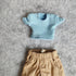 1/12 Scale Figure Clothes T-Shirt + Cargo Pants for 1:12 6inch Female TBL Action Figure Doll Clothes (Blue)...