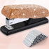 Bling Crystal Stapler Gift Sparkly Diamond Stapler for Desk Handmade Clay Rhinestone Machine Stapler Pretty Office Stationery Kit Stylish Accessor...