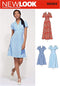 New Look Pattern N6594 Misses' Dress in Three Lengths, Various, White...