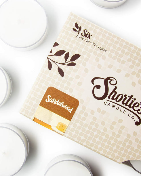 Pure Sandalwood Premium Tealight Candles Bulk Pack - Highly Scented with Essential Oils - 24 White Tea Lights - Beautiful Candlelight - Made in Th...