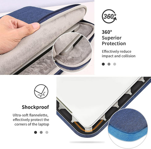 YXLILI 15.6inch Laptop Sleeve Computer Protective Carrying Case Handle Cover Waterproof, Shock Resistant, Anti-Scratch, Soft Lining Padded for Mac...