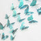 Cheerland Butterfly Wall Decor 3D Teal Room Stickers Removable Turquoise Butterflies Decals Mural Decorations for Girl Bedroom Home Cake Wedding B...