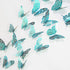 Cheerland Butterfly Wall Decor 3D Teal Room Stickers Removable Turquoise Butterflies Decals Mural Decorations for Girl Bedroom Home Cake Wedding B...