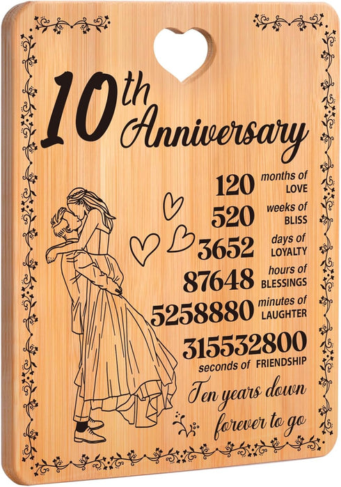 10 Year Anniversary Unique Gifts for Wife Couples Him Her, 10th Year Tin Anniversary Wedding Gifts for Husband Wife, Ten Year Wedding Anniversary ...