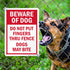 SmartSign 14 x 10 inch “Beware of Dog - Do Not Put Fingers Thru Fence, Dogs May Bite” Metal Sign, 40 mil Laminated Rustproof Aluminum, Red and Whi...