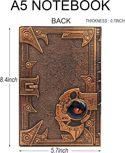 3D Dragon DND Journal Writing Notebook, Fantasy D&D Leather Journal Book for Dungeons and Dragons Gifts Nerdy DM & Players RPG Lovers Accessories,...
