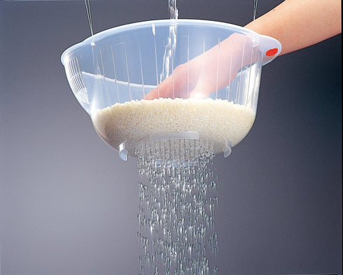 Japanese Rice Washing Bowl with Strainer, 2.5-Quart Capacity...