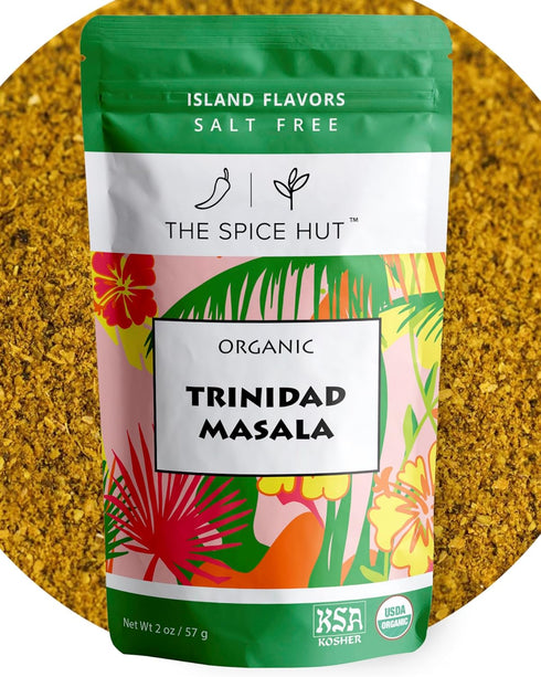 Spice Hut - Trinidad Masala Organic, Salt-Free, Caribbean Spice Blend for Authentic Flavors / Trinidad Seasoning and Curry Spice - Meat Rub, Veget...
