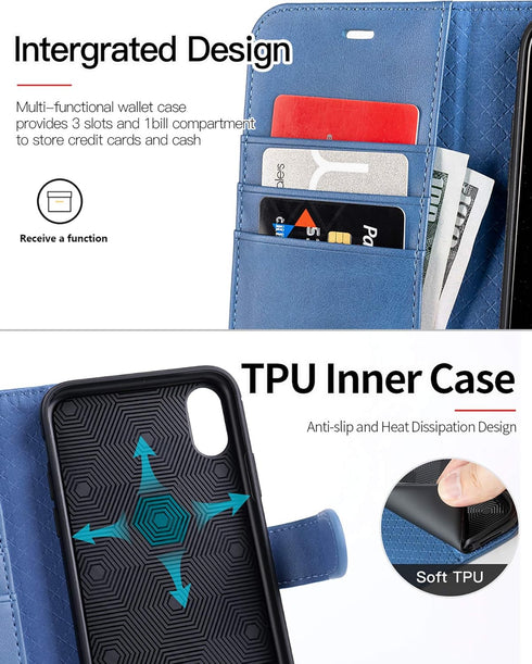 OCASE Compatible with iPhone 11 Wallet Case with Card Holder, PU Leather Flip Case with Kickstand and Magnetic Closure, TPU Shockproof Interior Pr...