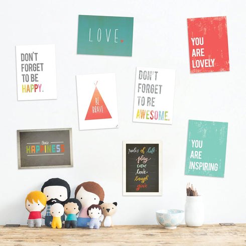 Children Inspire Design The Rules Mini Collection 5x7 Wall Art Prints, Typography, Nursery Decor, Kid's Wall Art Print, Kid's Room Decor, Gender N...
