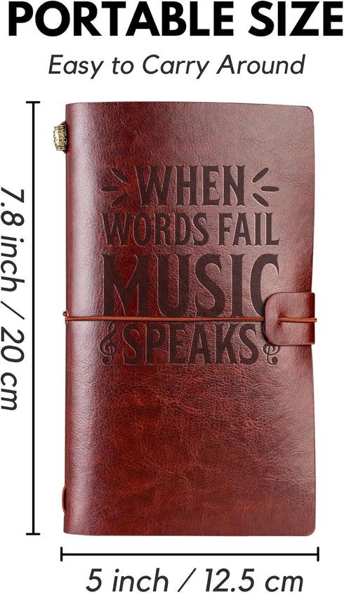 InnoBeta Music Lovers gifts Embossed Journal Notebook, for Music Lovers, musicians, teachers, men on Christmas, Birthday, Travel Diary, Lined Plan...