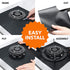 Stove Burner Covers - Gas Stove Protector, Stove top Range Protectors, Set Top Burner Covers Black, Non Stick Reusable, Stove Cover, Easy to Clean, Double Thickness