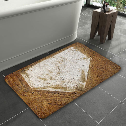 NYMB Baseball on The Wooden Bath Rug, Non-Slip Floor Entryways Outdoor Indoor Front Door Mat,Bath Mat Bathroom Rugs, (17X29in)...