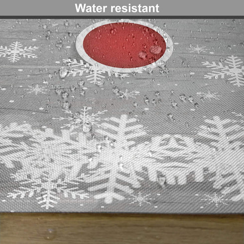 Ambesonne Christmas Place Mats Set of 4, Traditional Celebration Theme Pendant Stars Baubles Ornate Snowflakes, Washable Fabric Placemats for Dini...