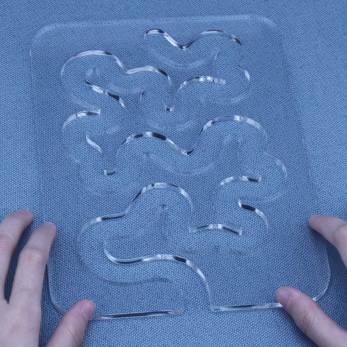 Using Quilting Templates Sewing Machine Domestic Free Motion Quilting Templates Rulers Transparent for A Simple Meander and A Great Secondary Quil...