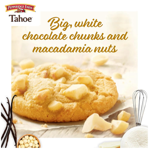 Pepperidge Farm Tahoe Crispy White Chocolate Macadamia Nut Cookies, 7.2 OZ Bag (8 Cookies)...