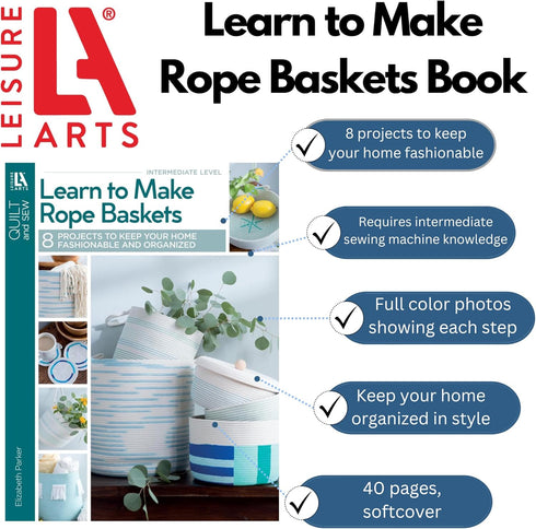 Leisure Arts Learn to Make Rope Baskets Quilting Book, Quilting Books, Quilt Books, Quilt Patterns for Quilting, Quilting Patterns, Quilting Books...