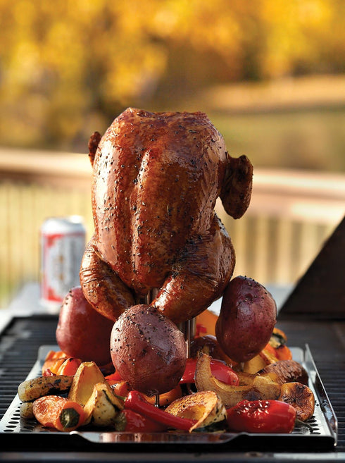 Outset QS54 Flavor Roaster for Chicken and Potatoes, Stainless Steel...