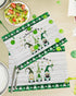 St. Patrick's Day Placemats Set of 6, Funny Irish Gnome Elf Hold Horseshoe Heat Resistant Placemat Waterproof Table Mats, Farm Wood Board Texture ...