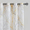 FMFUNCTEX Linen Semi Sheer Curtains for Bedroom, Yellow White Curtains 84 Inches Long for Living Room, Grey Tree Branch Print Curtain Light Filter...