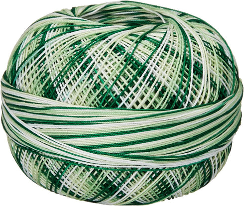 Handy Hands Lizbeth Premium Cotton Thread, Size 40, Christmas Green Mix...