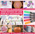 Jim&Gloria Girls Gifts Outline Markers - Birthday Teen Trendy Stuff, Double Line Silver Metallic Glitter Paint Pens Set + Stencils, DIY Crafts Scr...