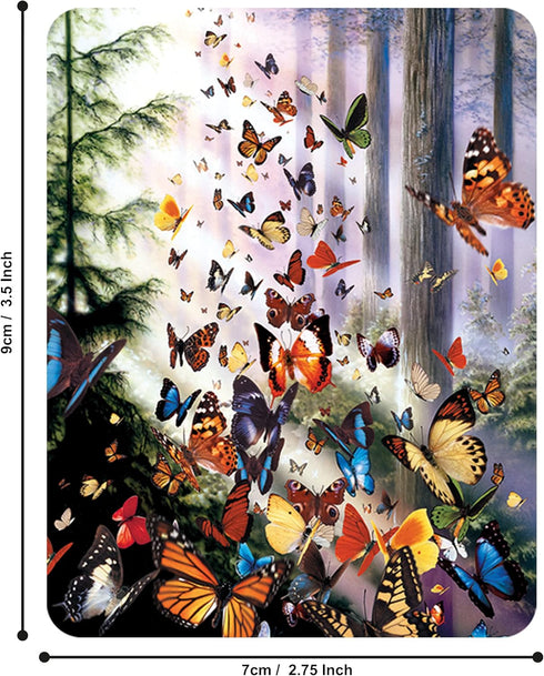 Magnet - Butterfly Woods from Deluxebase. Lenticular 3D Wildlife Fridge Magnet. Magnetic Decor for Kids and Adults with Artwork Licensed from Reno...