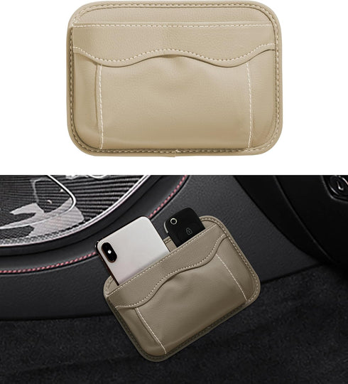 Car Seat Side Pocket Organizer,PU Leather Storage Pocket Pouch Cell Phone Sunglasses Holder,Car Seat Storage Gap Filler,Mini Storage Bag Interior ...