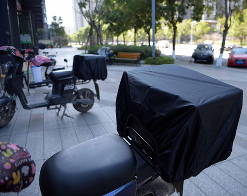80L - 100L Bicycle Rear Rack Rain Cover Bike Trunk Rain Cover Black...
