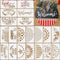 20 Pcs Welcome Stencils for Painting on Wood 11.81 x 5.91'' Large Welcome Letters Stencils Half Round Stencils for Wood Sign Plastic Word Farmhous...