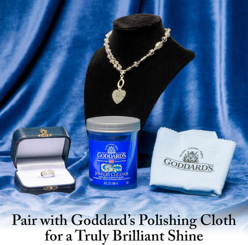 Goddard's Jewelry Cleaner, Tarnish Remover, Cleaning Solution for Silver, Gold, Diamond, Gemstone Jewelry, Ammonia Free, Includes Brush & Basket, ...