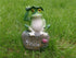 LANKER Frog Garden Statues – 3 Pack 5 Inch Frogs Sitting on Stone Sculptures Outdoor Decor Fairy Garden Ornaments...