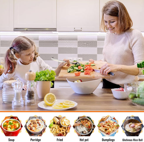 Cunhill 5 Pcs Soup Ladles Serving Ladles Stainless Steel Ladles with Long Handle for Serving, Cooking, Stirring, Portioning Kitchen Restaurant Acc...