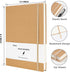 A5 Line Kraft Notebook Journals Bulk, College Ruled Hardcover Writing Subject Composition Notebooks with Lined Paper, 2 Pack, 120GSM, 102 Sheets, ...