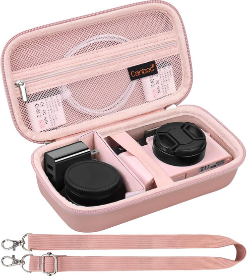 Canboc 4K Digital Camera Case for Femivo/brewene/zheozeig/VETEK 4K Vlogging Camera, Vlogging Camera Bag with Removable Shoulder Strap, Mesh Pocket...