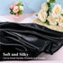 Satin Fabric by The Yard, 60 Inch Wide Black Satin Fabric Shiny & Silky Lining Fabric Satin Cloth Fabric for Wedding Dress, Clothing Making, DIY C...