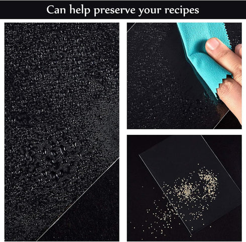 Boao 200 Pcs Recipe Card Protectors, Recipe Card Covers, Kitchen Plastic Cookbook Sheet Protectors Clear Cookbook Page Protector Index Sleeve (5 x...