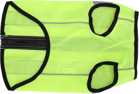 Pet Night Safety Clothing Glowing Jacket, Reflective Glowing Dog Vest Adjustable Soft Padded Vest Zipper Suit for Small, Medium, Large Dogs (L-Flu...